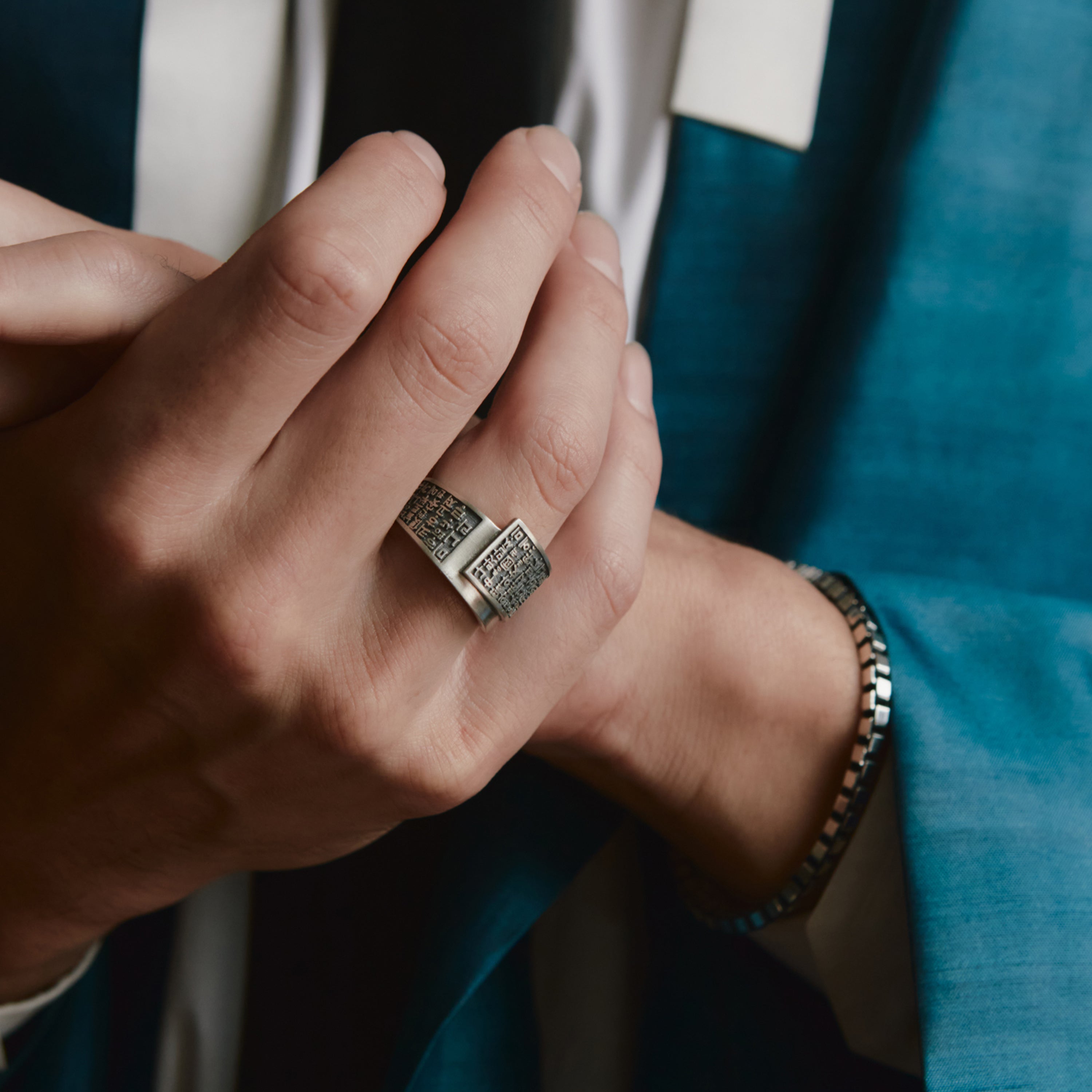 For the People Ring Sterling Silver Matte LOUPN