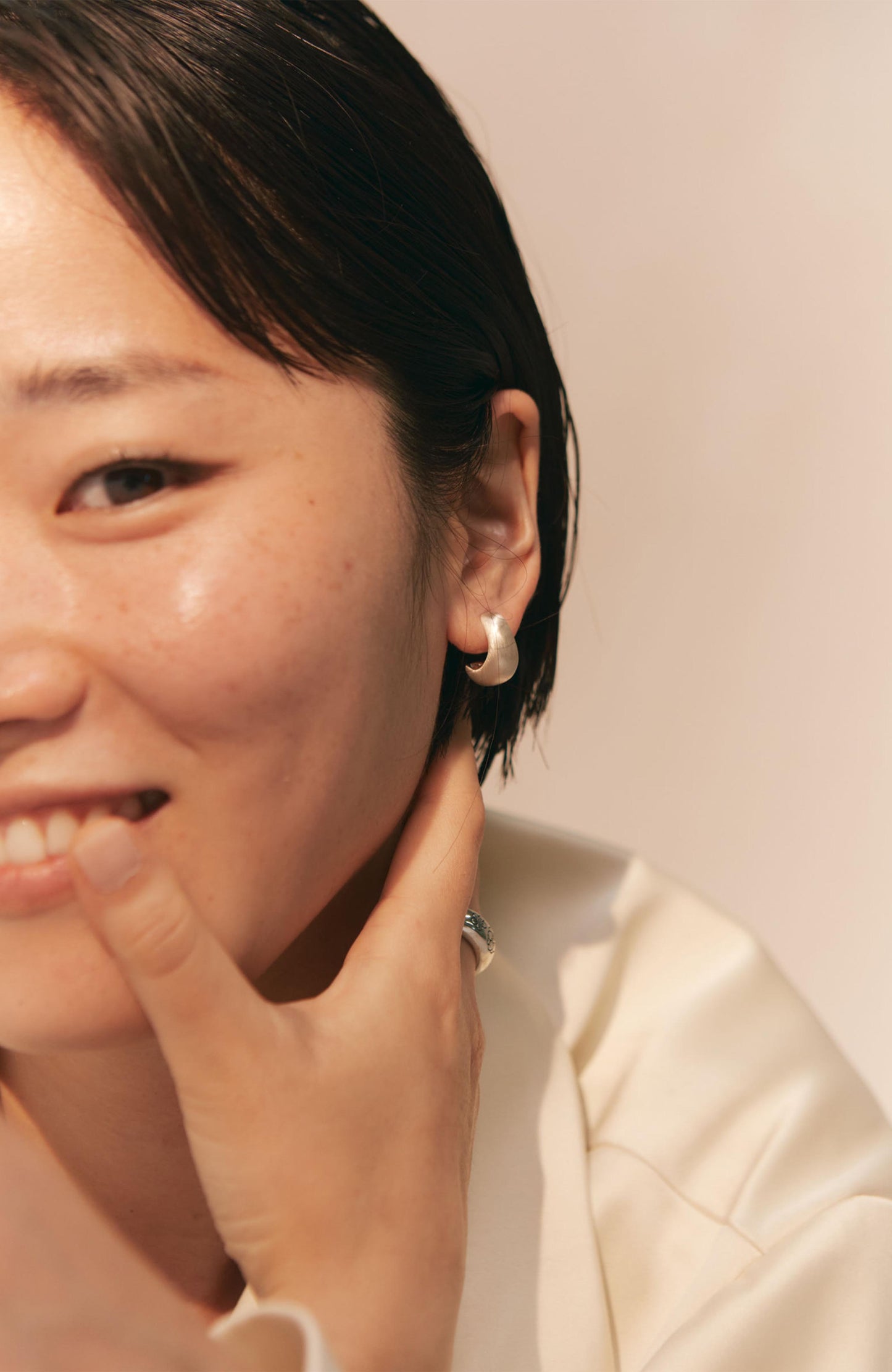 
                  
                    Curved Earrings - Sterling Silver - Matte
                  
                