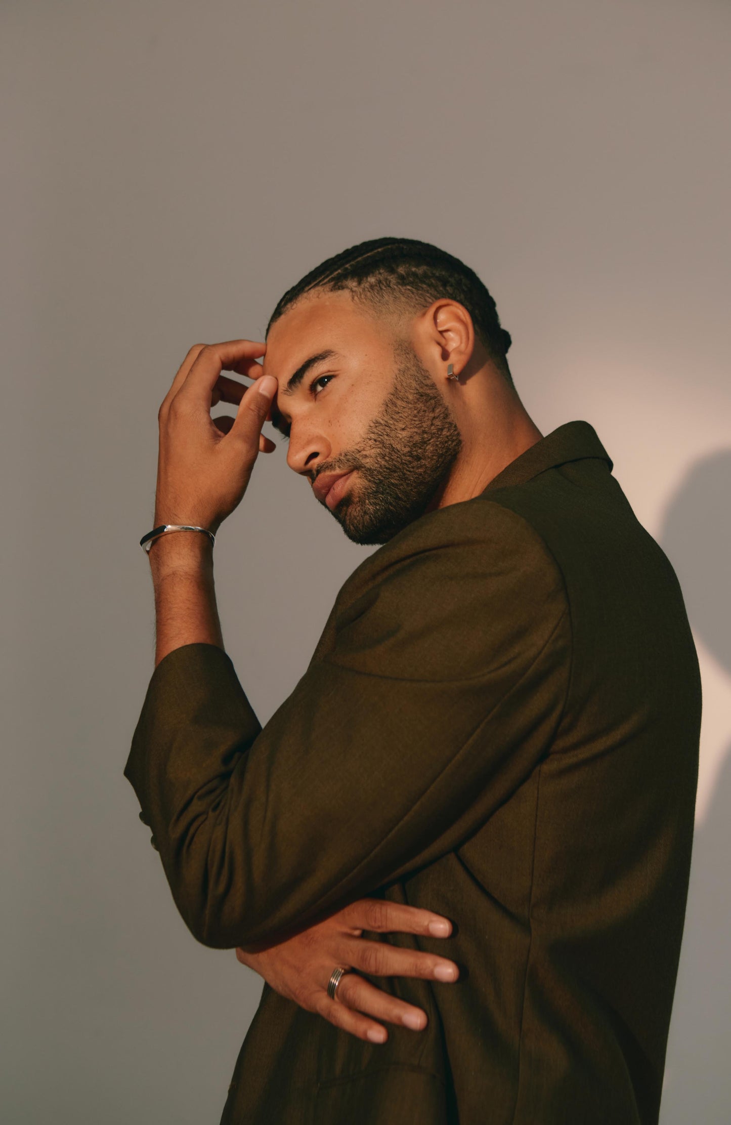 
                  
                    Hexagon Armor Cuff Bracelet - Sterling Silver 6 mm
                  
                