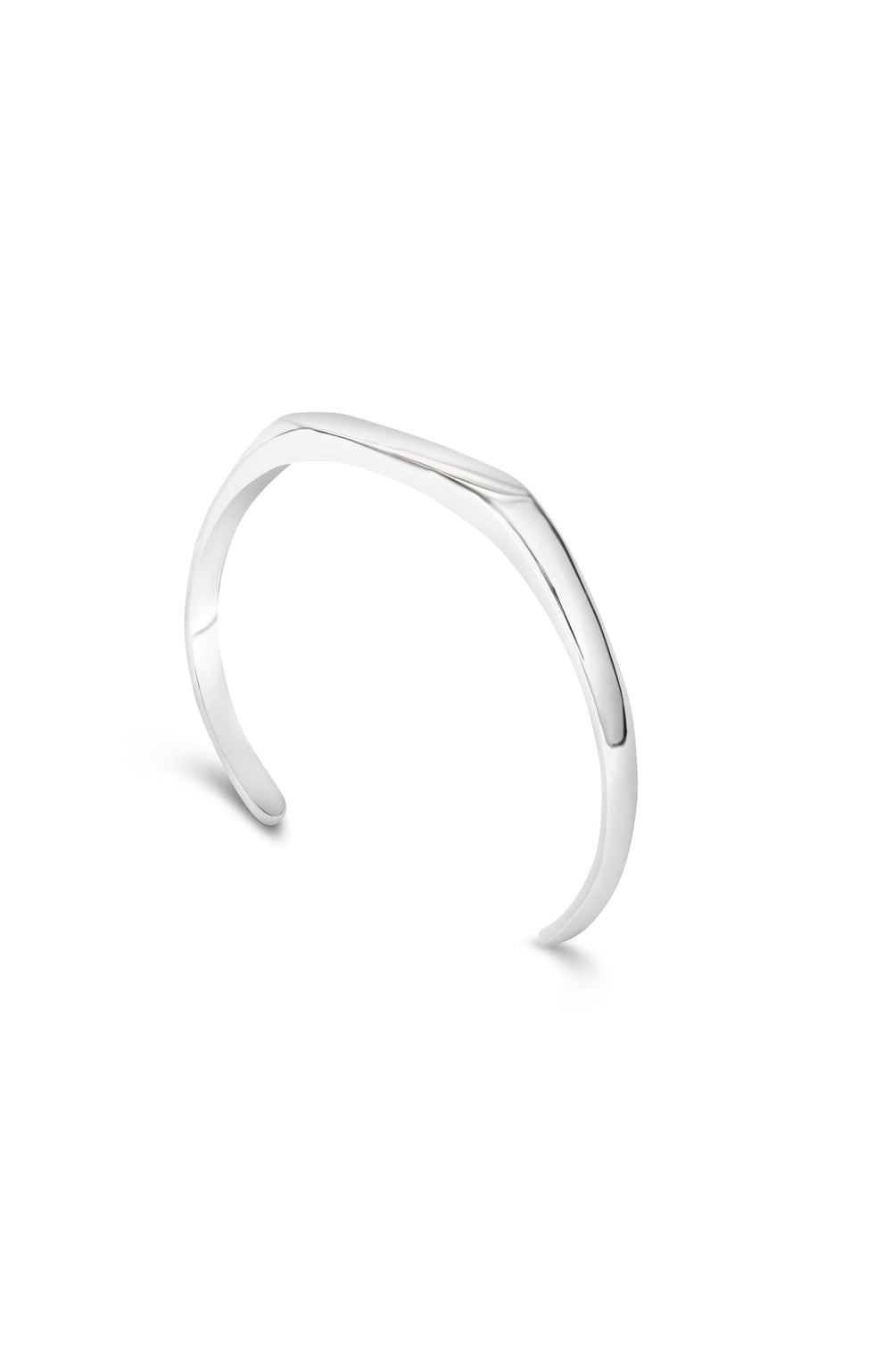 Hexagon Armor Cuff Bracelet - Sterling Silver 6 mm