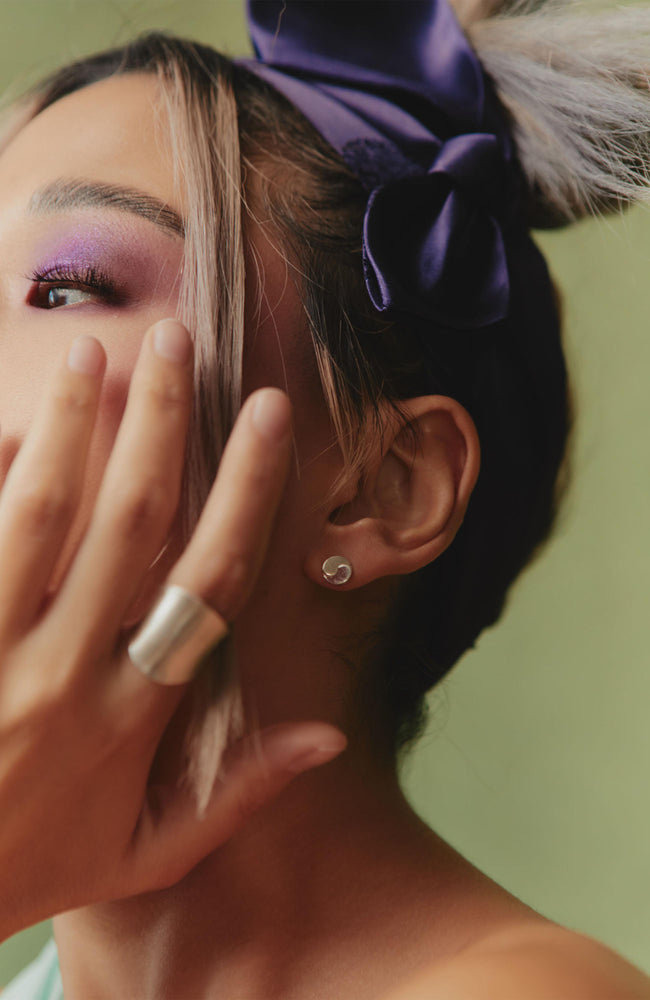 
                  
                    Taegeuk Peace Earrings - Sterling Silver - Polished
                  
                