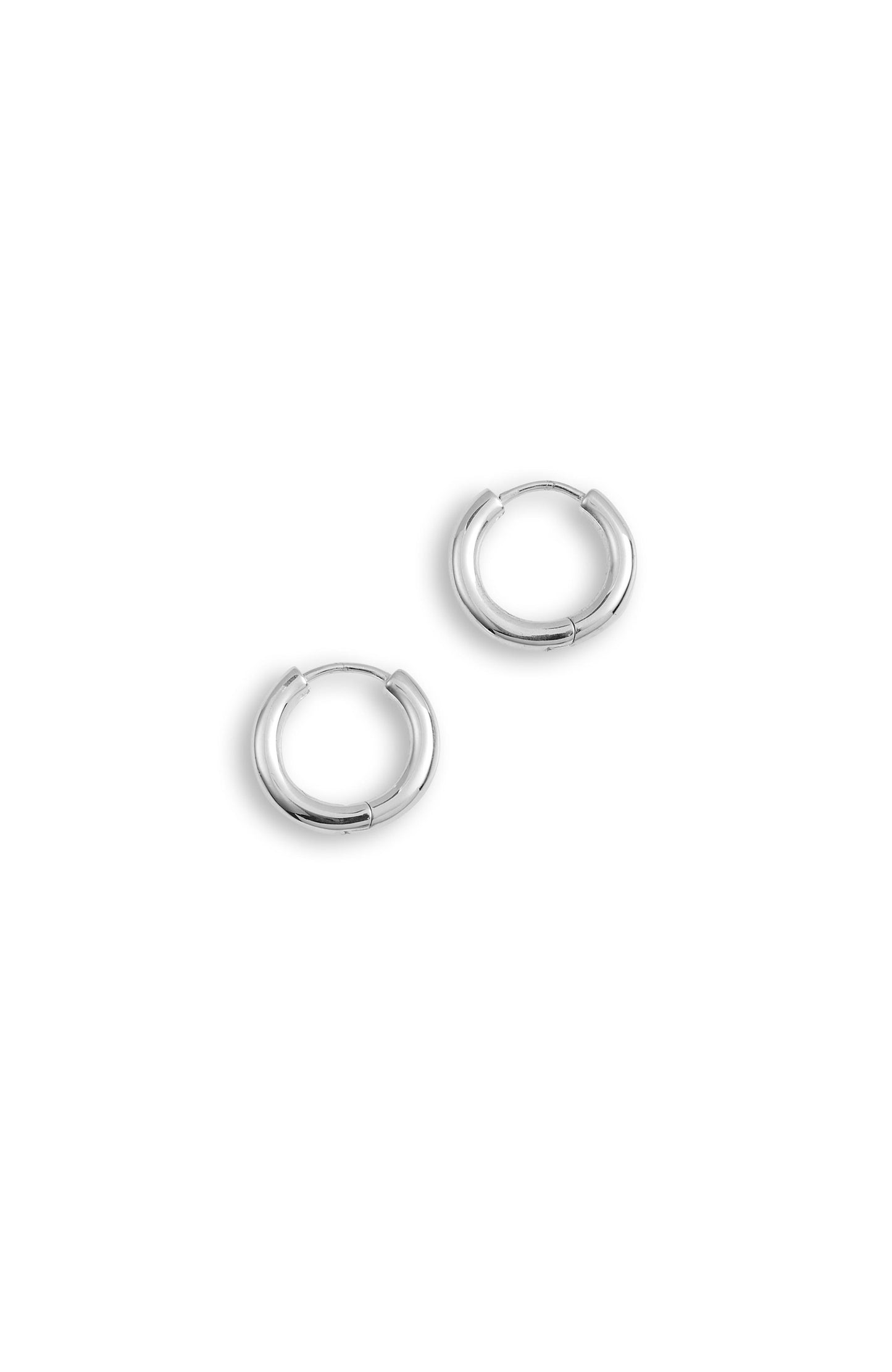 
                  
                    Round Huggie Earrings - Sterling Silver - Polished
                  
                