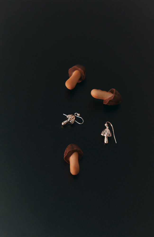 
                  
                    Choco Mushroom Earrings - Sterling Silver
                  
                