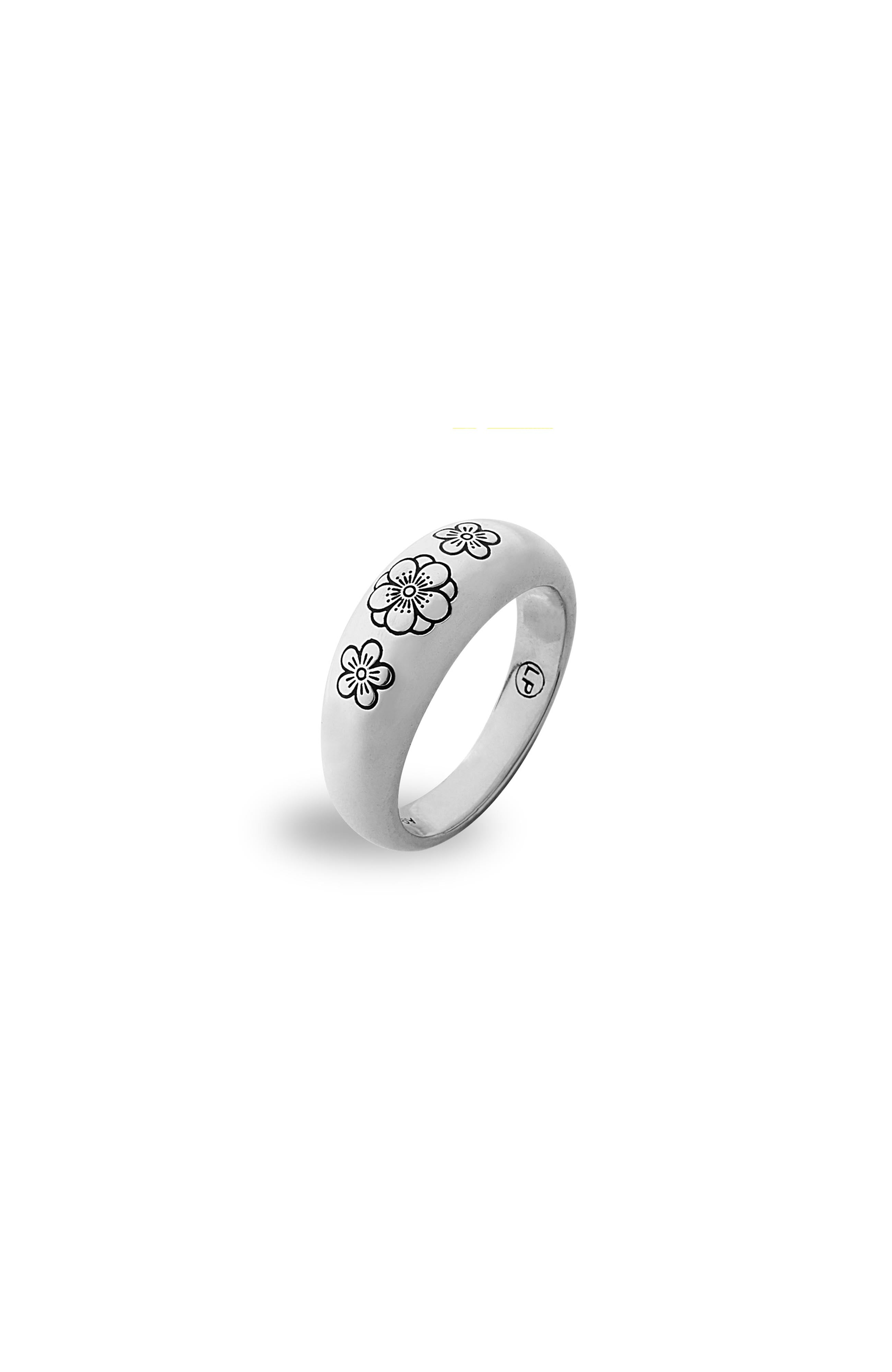 Ehwa Floral Dome Ring - Sterling Silver - Polished – LOUPN
