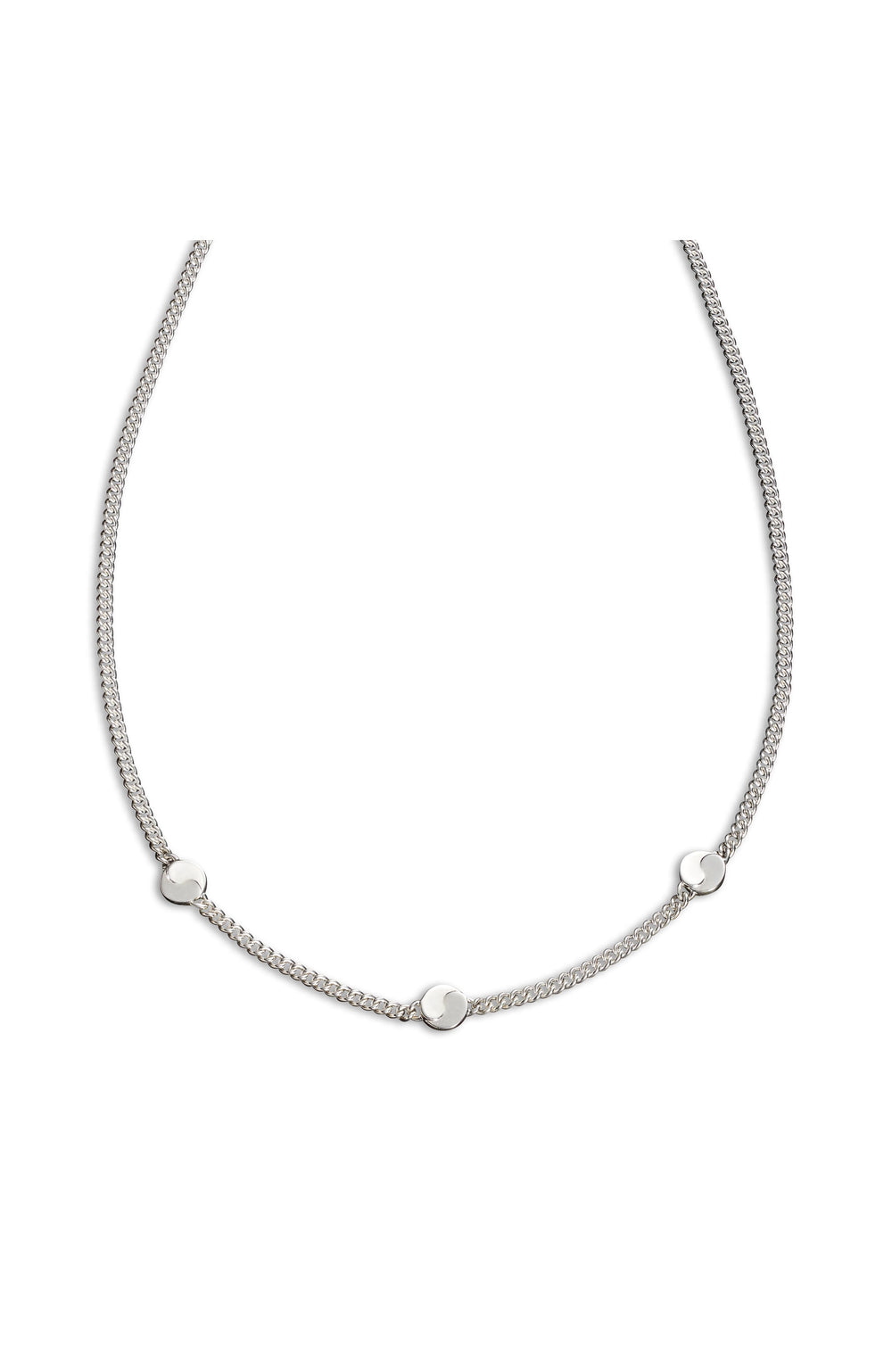 Taegeuk Peace Necklace - Sterling Silver - 18