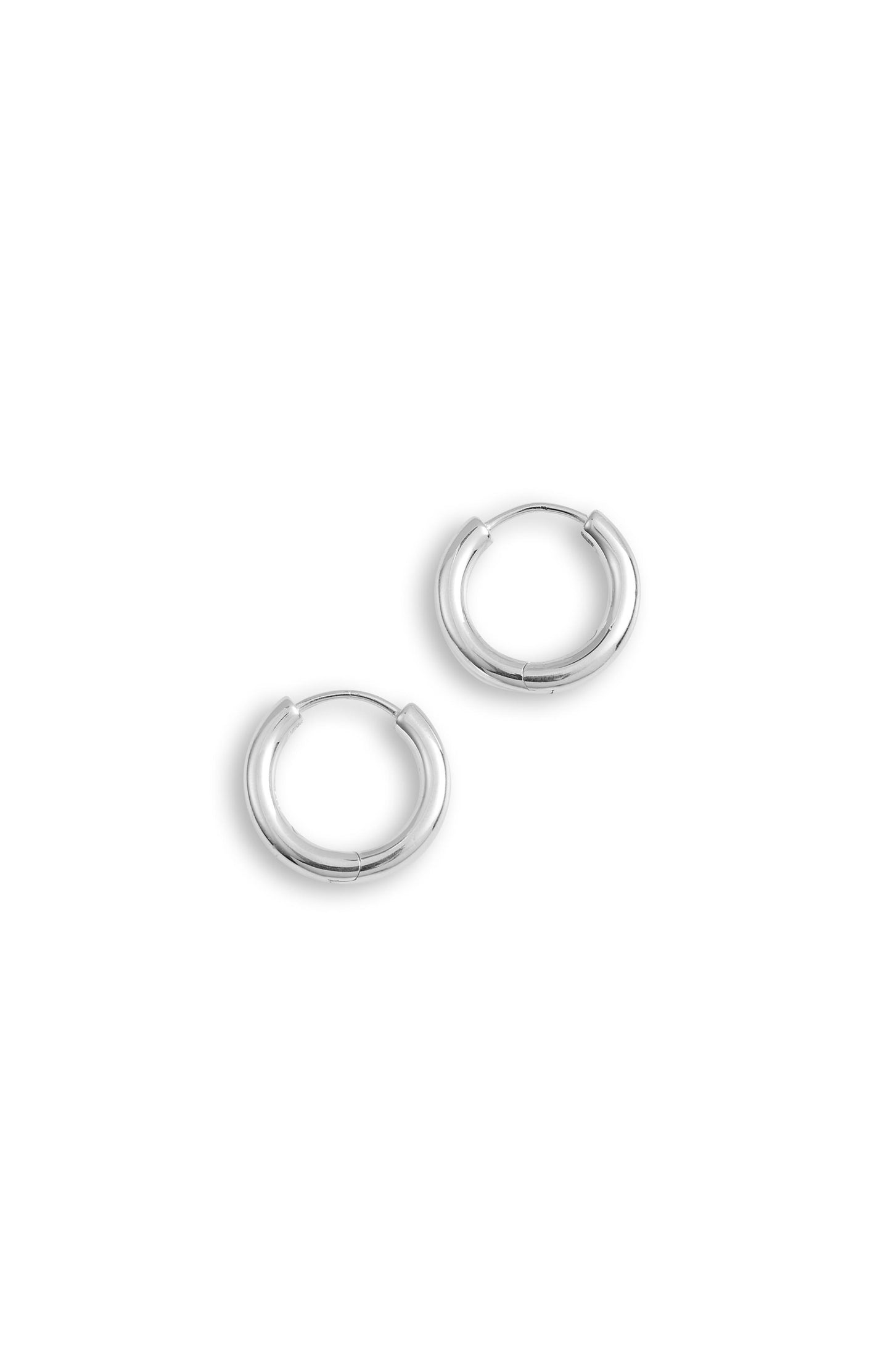 
                  
                    Round Huggie Earrings - Sterling Silver - Polished
                  
                