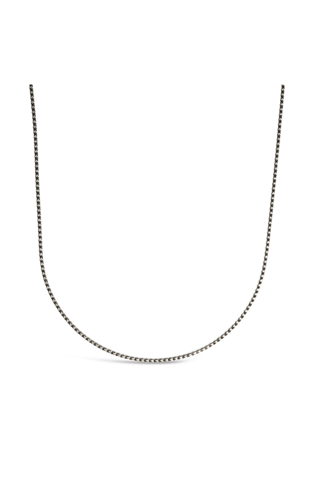 Rope Chain Necklace - Sterling Silver 2.2 mm - 19.5” - Oxidized & Polished