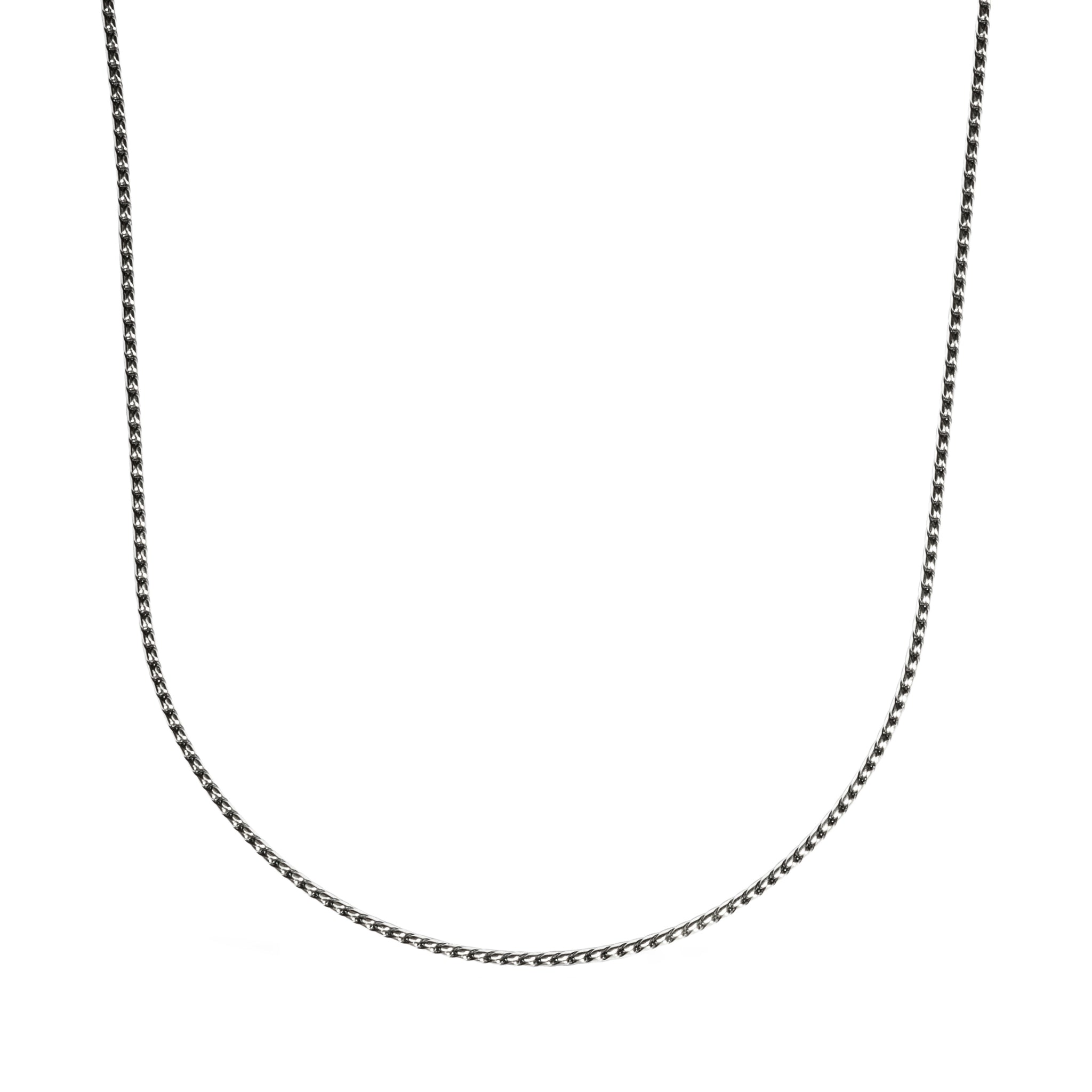 Rope Chain Necklace Sterling Silver 2.2 mm 19.5” Oxidized & Poli