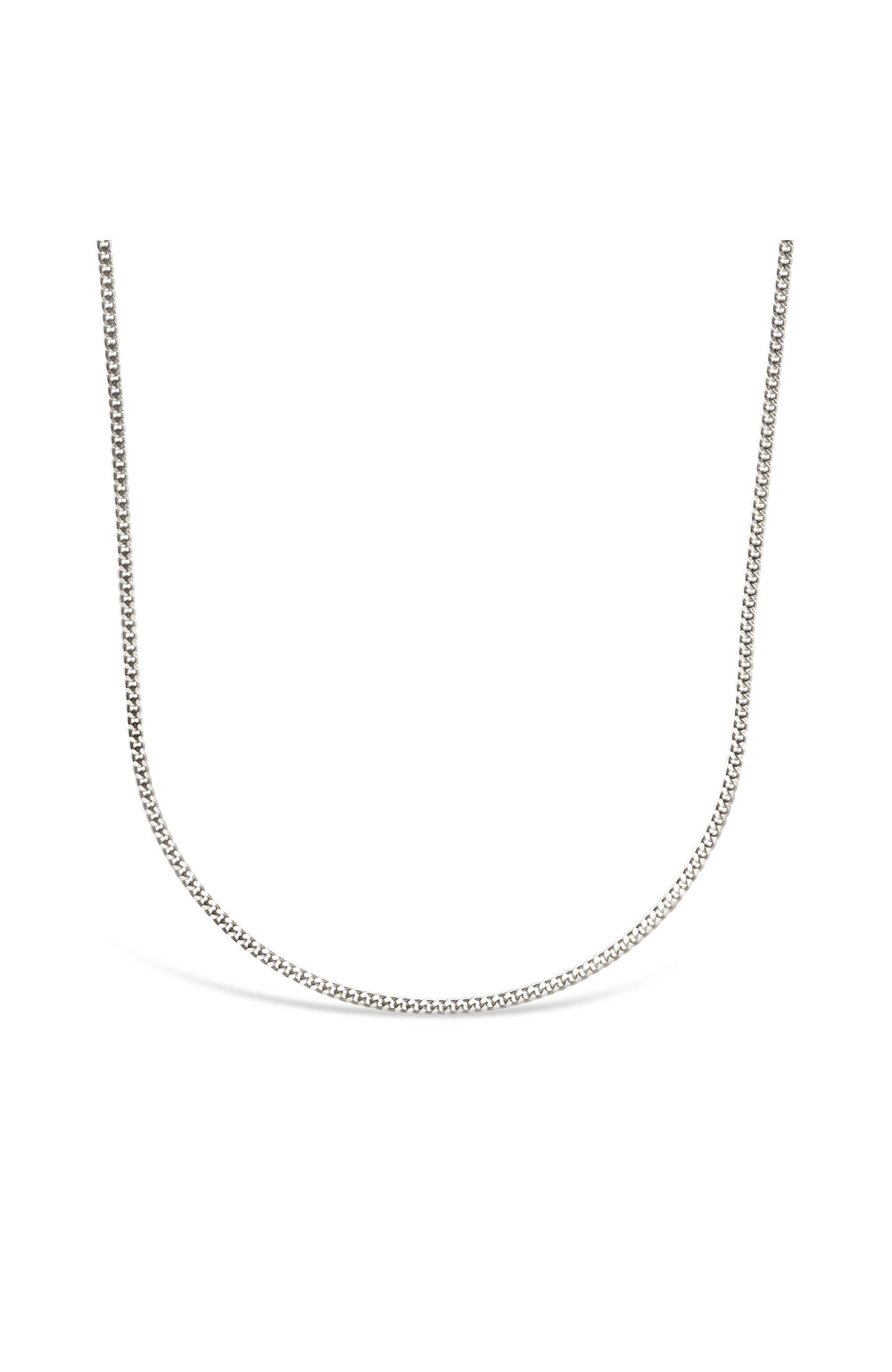 Thin Cuban Chain Necklace - Sterling Silver 3.5 mm