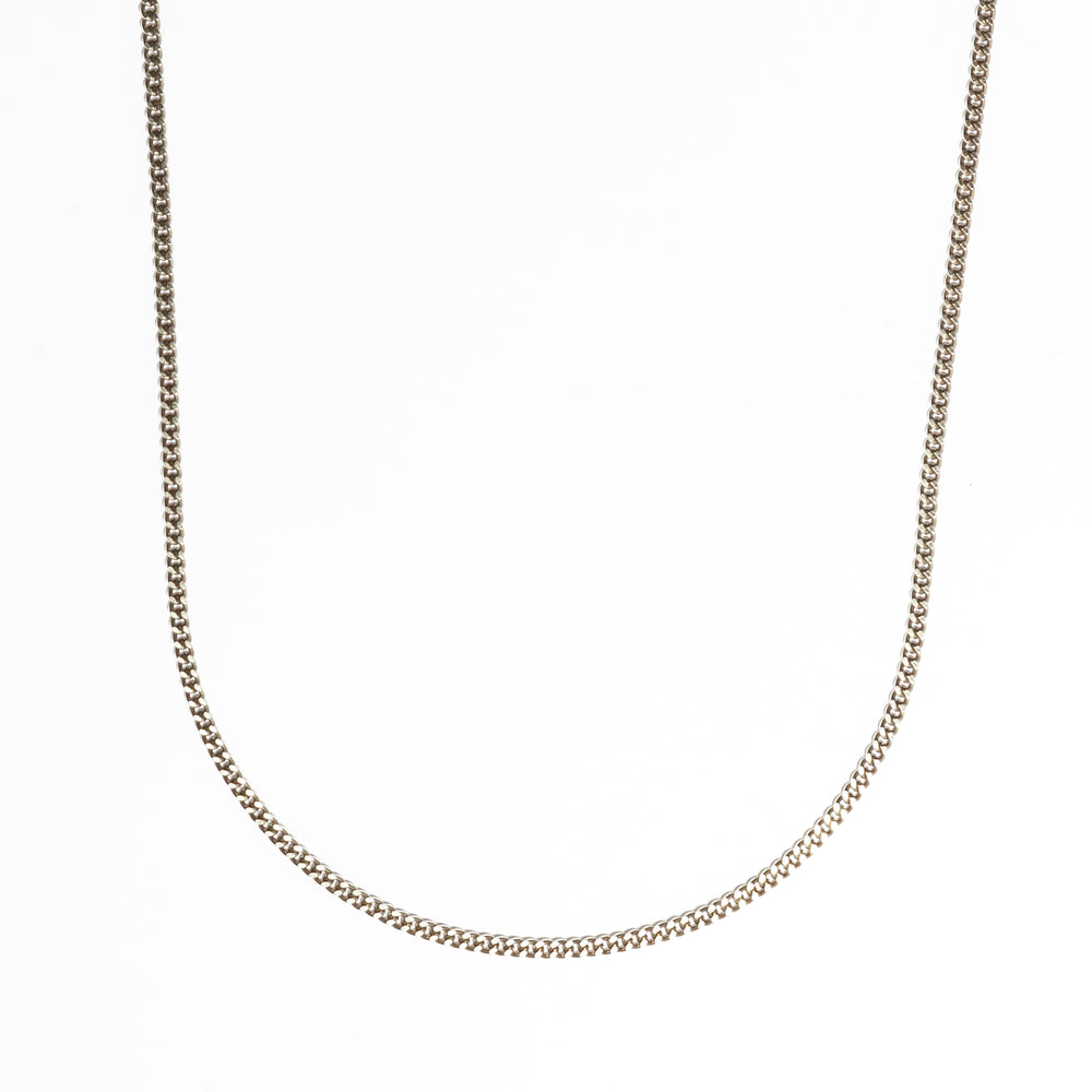 Thin Cuban Chain Necklace - Sterling Silver 3.5 mm – LOUPN