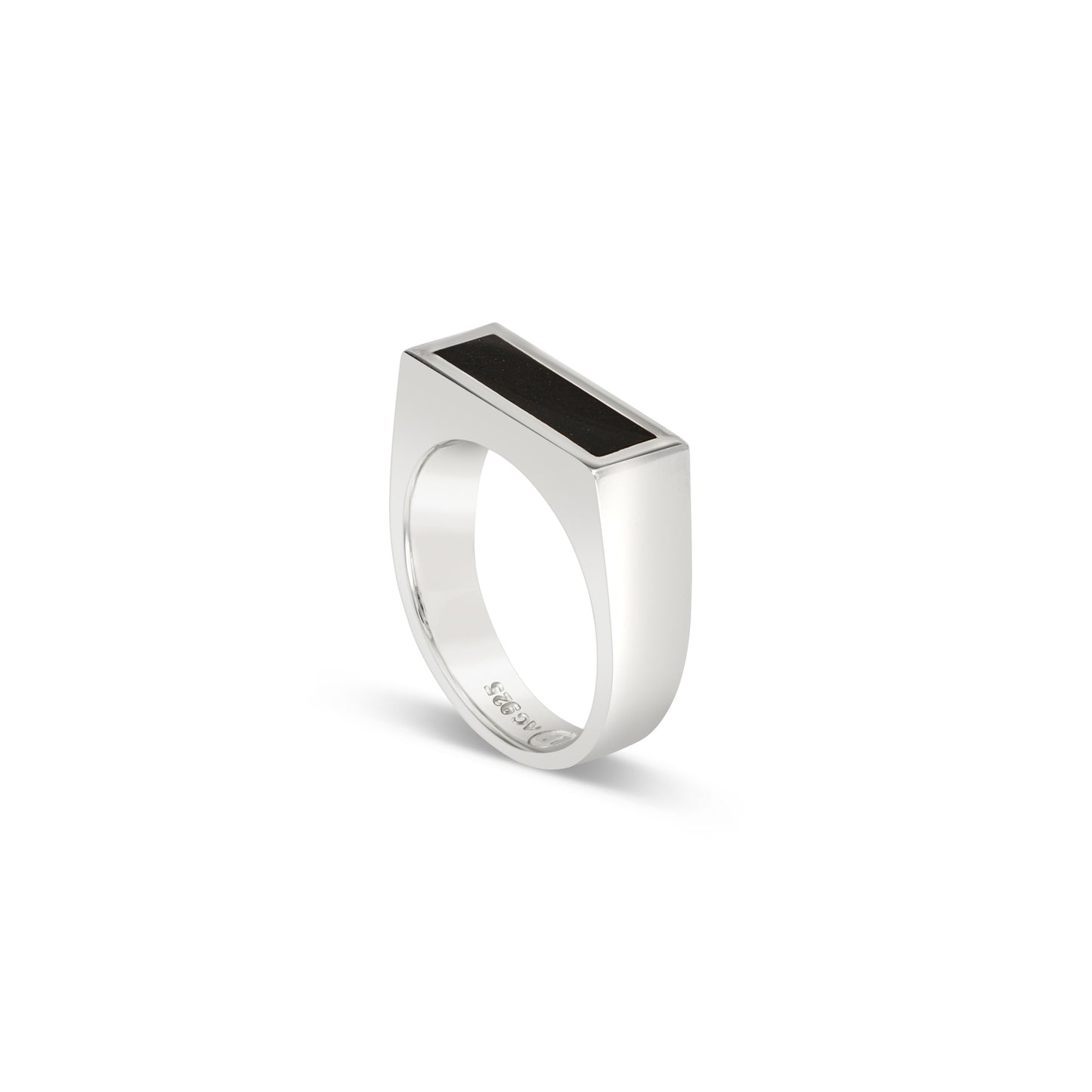 LOUPN Rectangle Black Onyx Ring