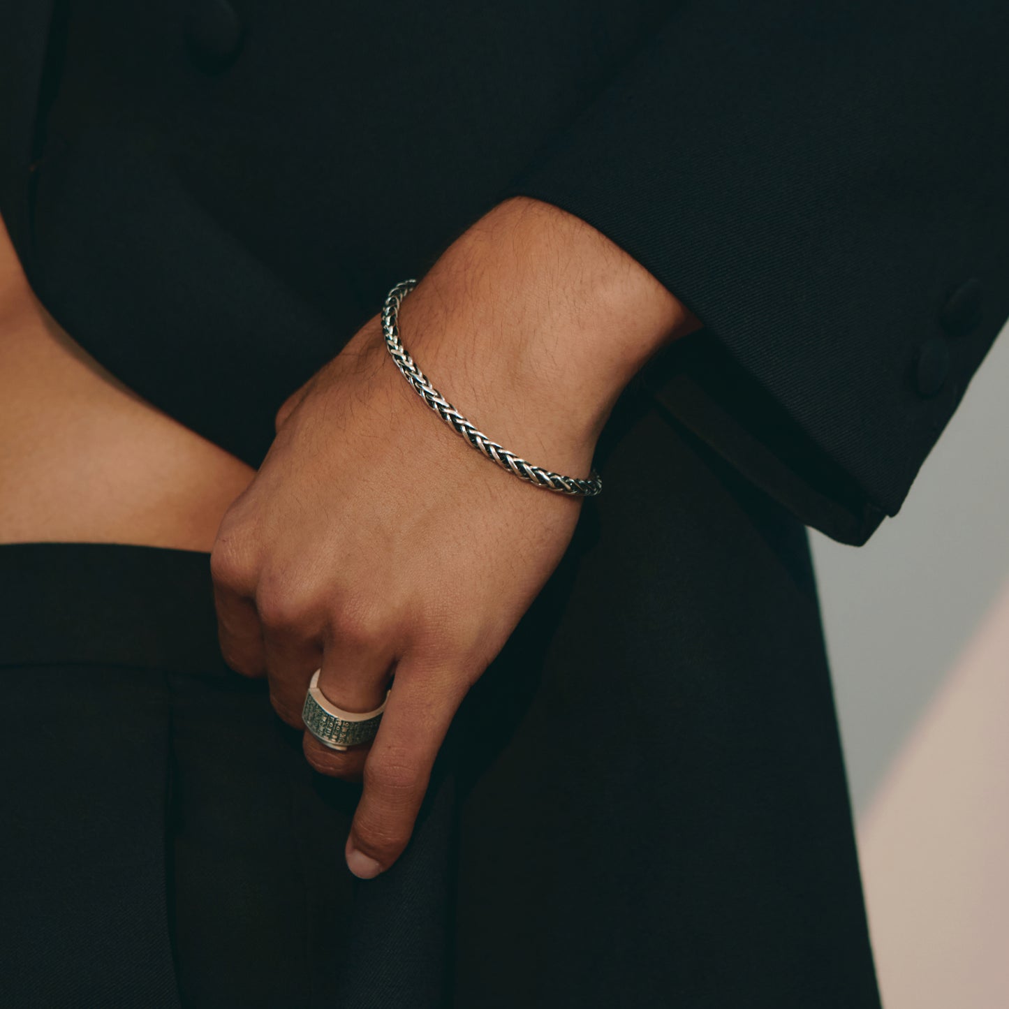
                  
                    LOUPN Spiga Chain Bracelet and For the People Ring
                  
                