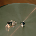 LOUPN Ripple Effect, Rectangle Black Onyx, Black Onyx Ring