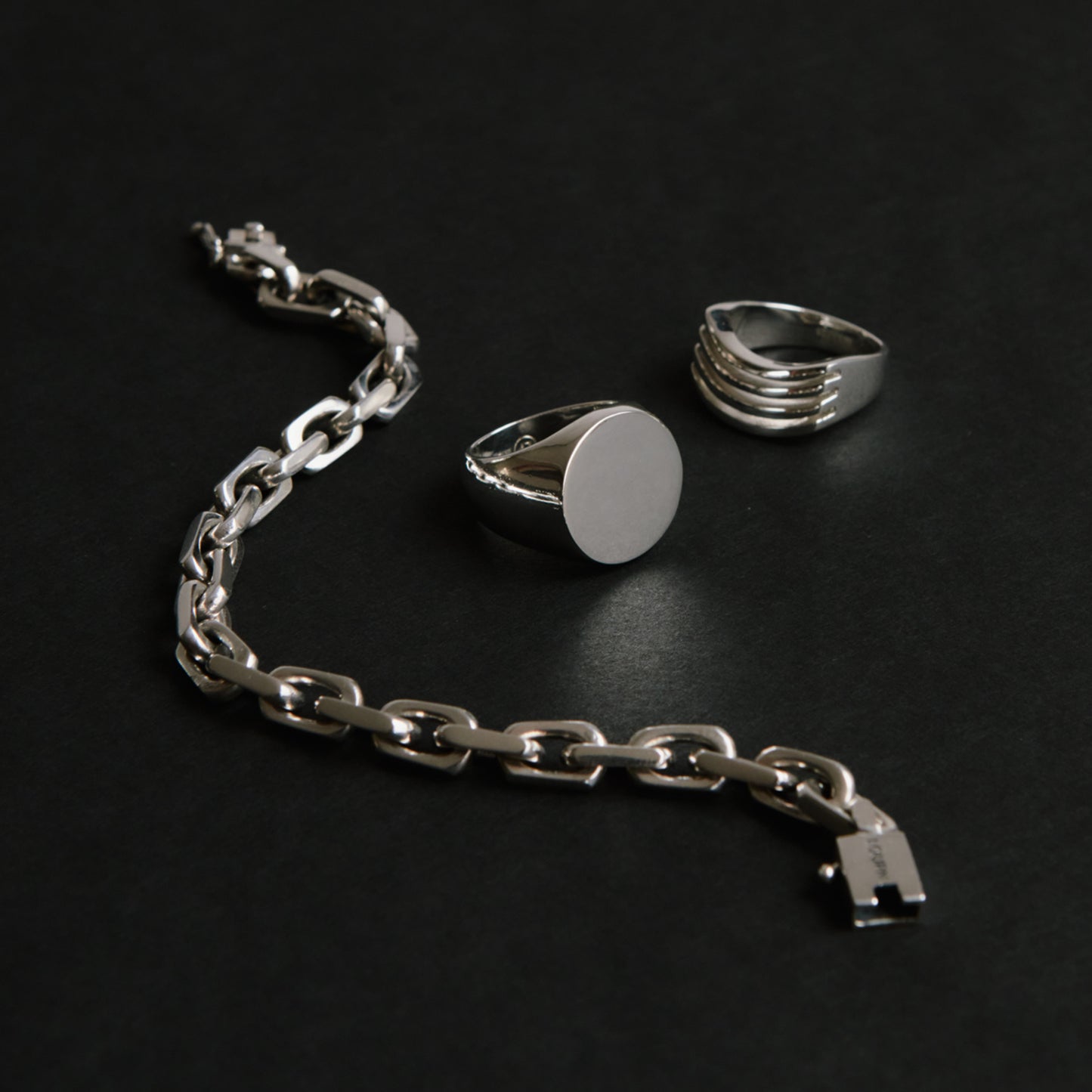 LOUPN Bring_It_Chain_Bracelet_Mirro_Signet_Ripple_Effect_Ring