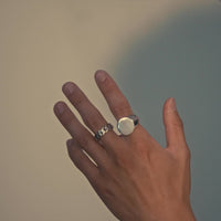 LOUPN Cuban Chain and Mirror Signet Ring