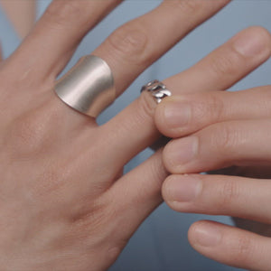 
                  
                    Load and play video in Gallery viewer, Armor Ring - Sterling Silver - Matte
                  
                