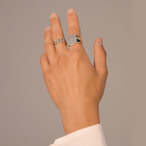 
                  
                    Load image into Gallery viewer, LOUPN_Cuban_Chain_Mirror_Ring
                  
                