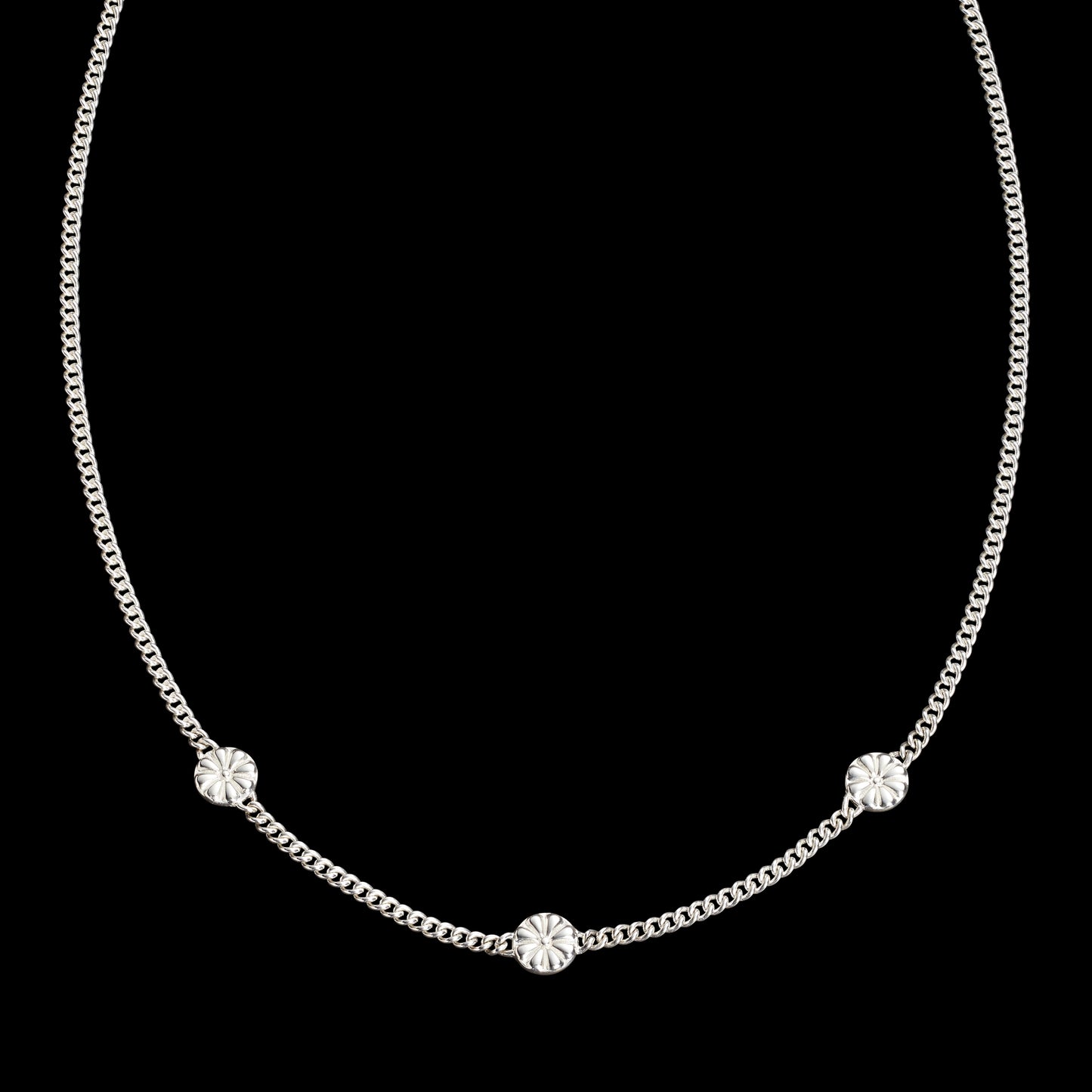 
                  
                    Flower Path Necklace - Sterling Silver - 16"
                  
                