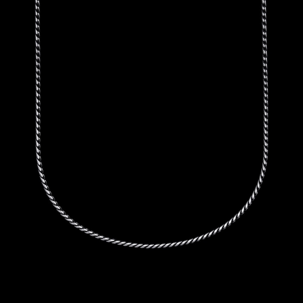 
                  
                    Rope Chain Necklace - Sterling Silver 2.2 mm - 19.5” - Oxidized & Polished
                  
                