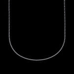Rope Chain Necklace - Sterling Silver 2.2 mm - 19.5” - Oxidized & Polished