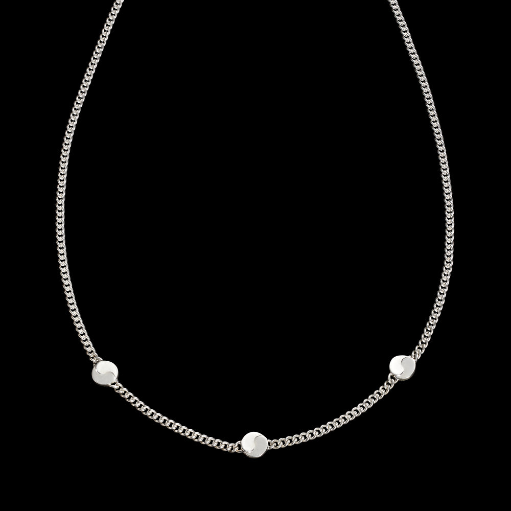 Taegeuk Peace Necklace - Sterling Silver - 18"